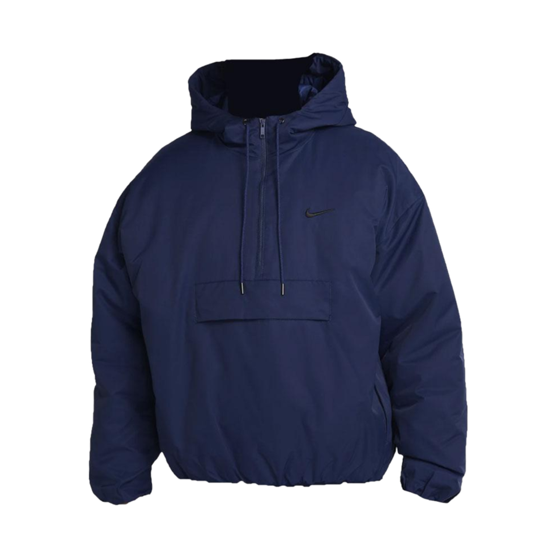 HQ5355-410 Nike NSW Therma-Fit Oversized Hooded Anorak Jacket Midnight Navy White - Asia