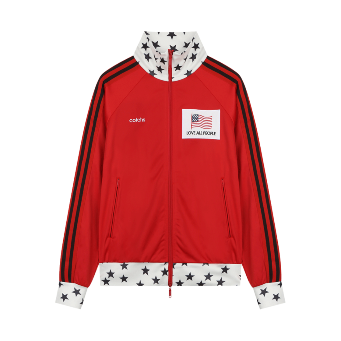 C37_01 Cotchs Dino Diver Track Jacket Red