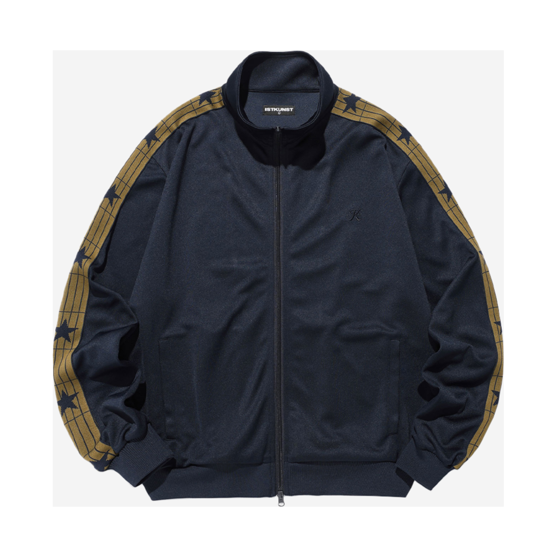 IK2FSMJ203ANV ISTKUNST IK Track Jersey Jacket Navy - 대표 이미지 #1