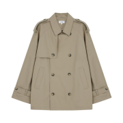 VIS A VIS Half Length Trench Coat Beige