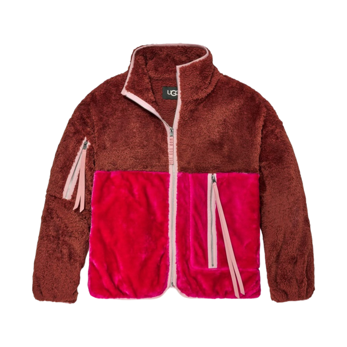 (W) 어그 마를린 쉐르파 자켓 II 체리우드 세리즈((W) Ugg Marlene Sherpa Jacket II Cherrywood Cerise)