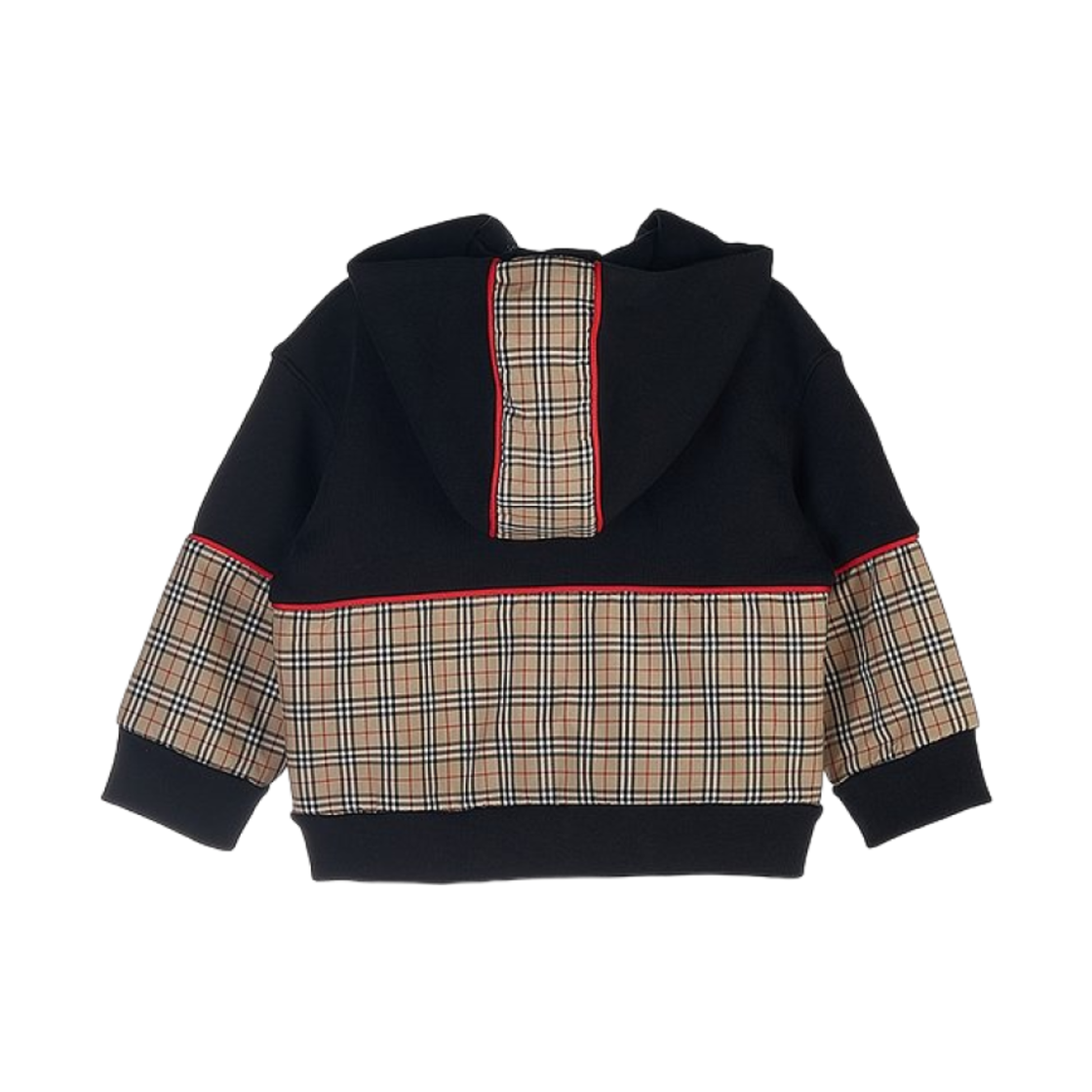 (유아) 버버리 체크 패널 후드 자켓 블랙((Baby) Burberry Check Panel Hooded Jacket Black) - 2