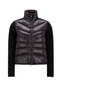 (W) Moncler Padded Wool Cardigan Black - 23FW