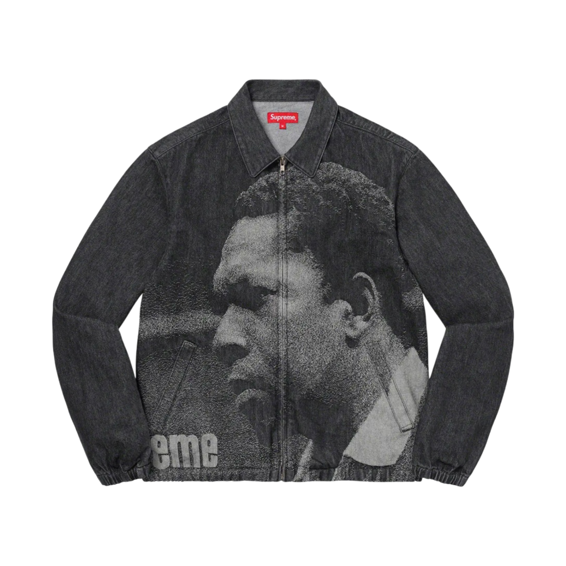 슈프림 존 콜트레인 어 러브 슈프림 데님 해링턴 자켓 블랙 - 21FW(Supreme John Coltrane A Love Supreme Denim Harrington Jacket Black - 21FW) - 1