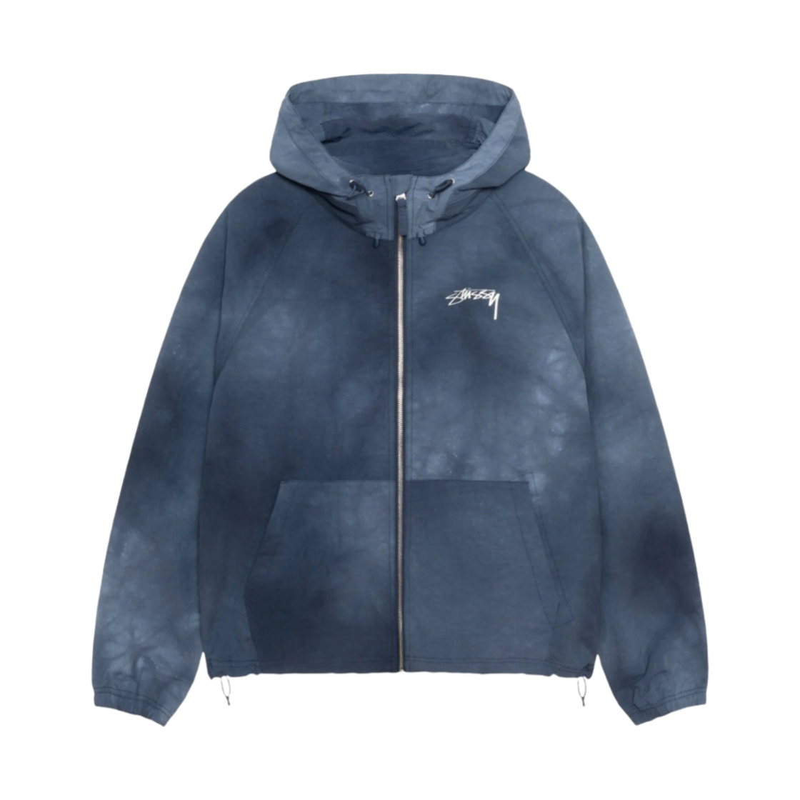 스투시 웨이브 다이 비치 쉘 자켓 네이비 | Stussy | KREAM
