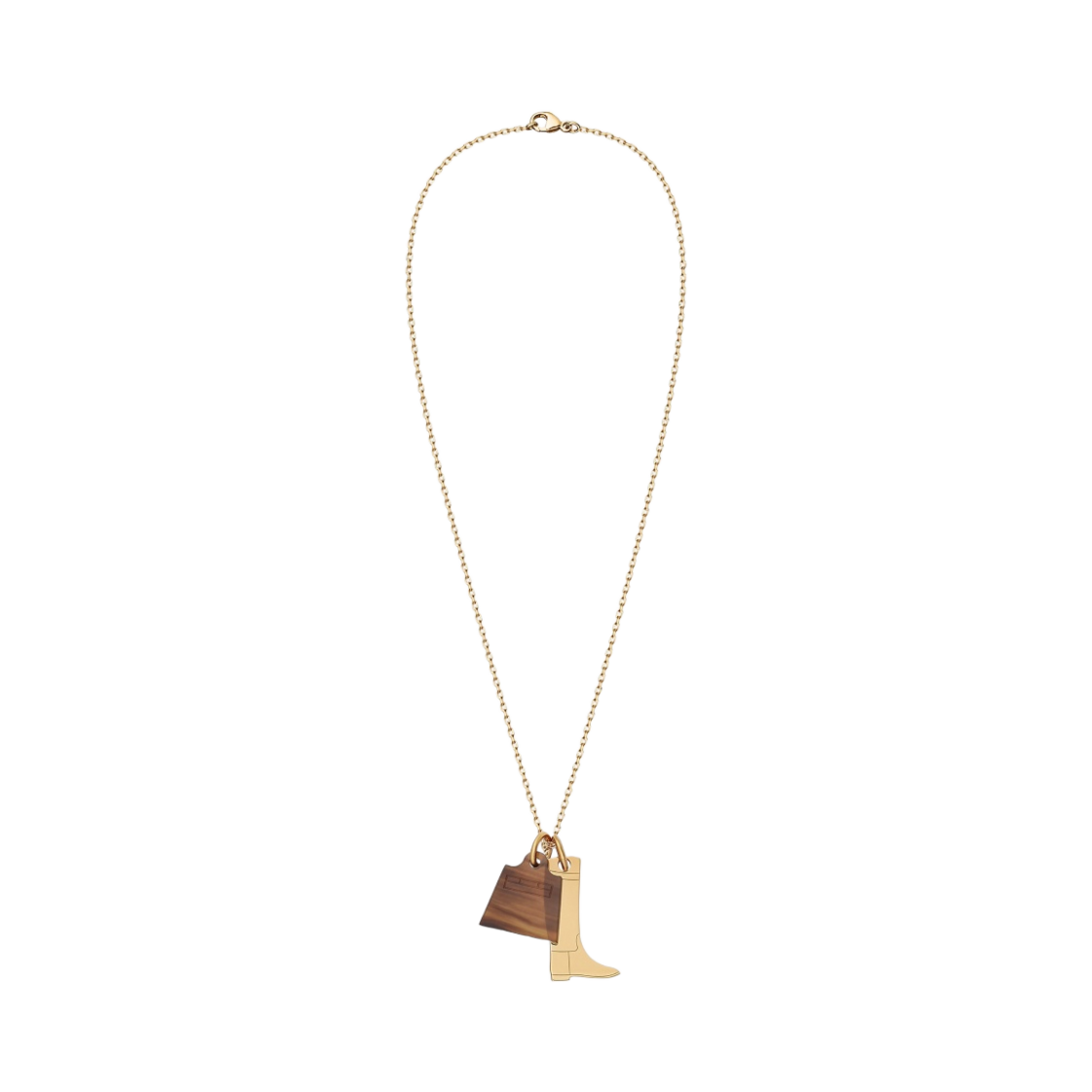 (W) 에르메스 스몰 아뮬레뜨 마호퀴니에 펜던트 페르마브라스 & 버팔로 혼((W) Hermes Small Amulette Maroquinier Pendant Permabrass & Buffalo Horn) - 1
