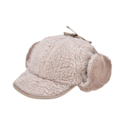 New Balance Essential Reversible Fleece Trapper Hat Beige