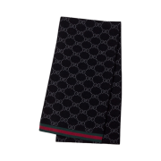Gucci GG Two-Tone Wool Muffler Black