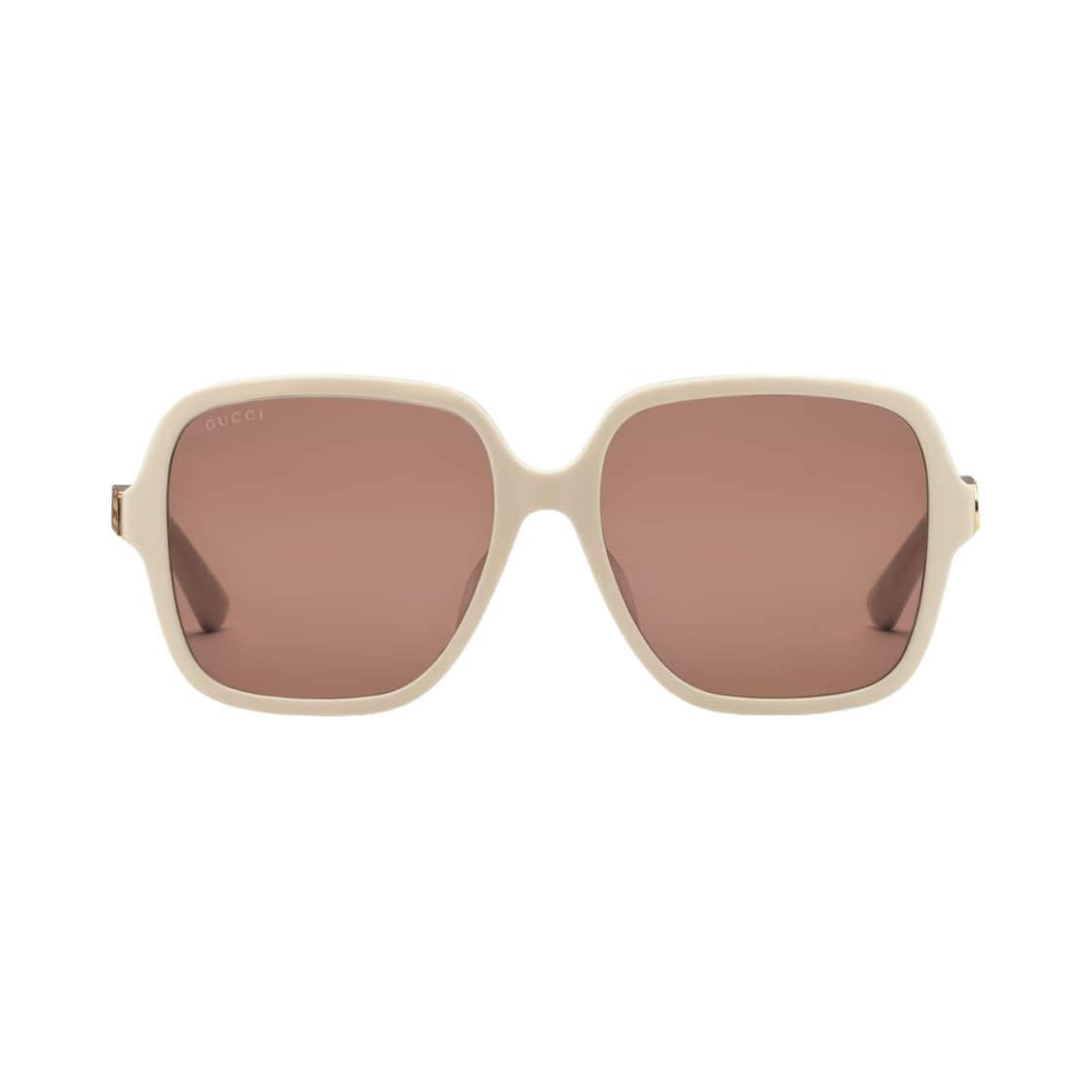 (W) 구찌 로우 노즈 브릿지 핏 렉탱글 선글라스 샤이니 아이보리 아세테이트((W) Gucci Low Nose Bridge Fit Rectangle Sunglasses Shiny Ivory Acetate) - 1