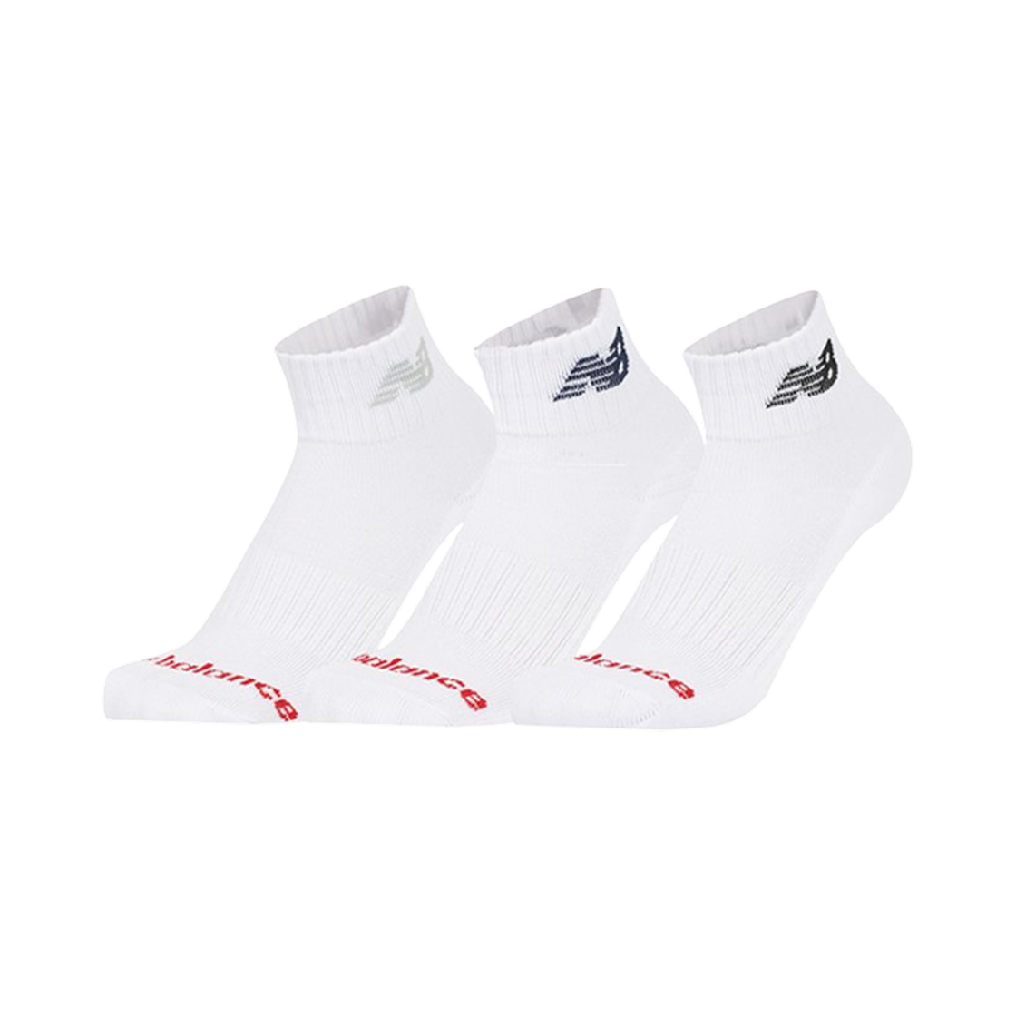 뉴발란스 앵클 삭스 화이트 (3개입)(New Balance Ankle Socks White (3 Pack))