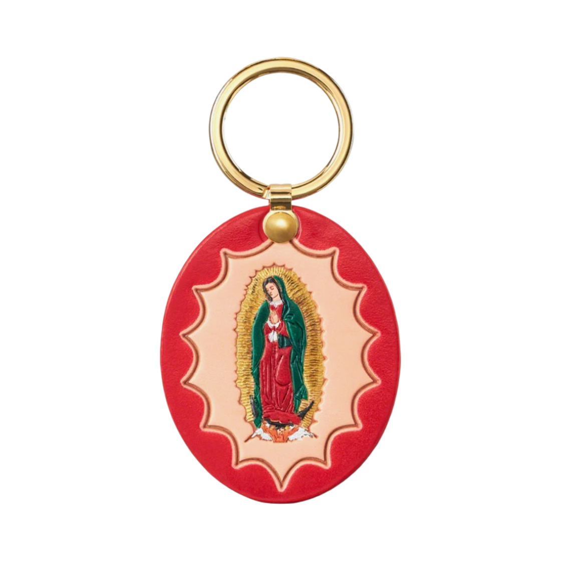 슈프림 과달루페 레더 키체인 레드 - 23FW(Supreme Guadalupe Leather Keychain Red - 23FW) - 1