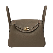 Hermes Lindy 26 Bag Clemence & Gold Etoupe