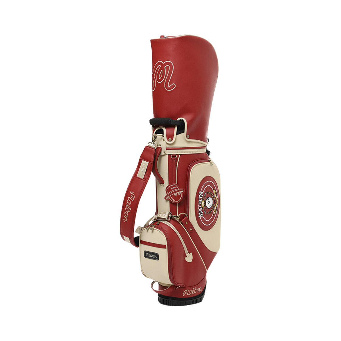 - Malbon Golf Netro Heritage Stand Bag Red