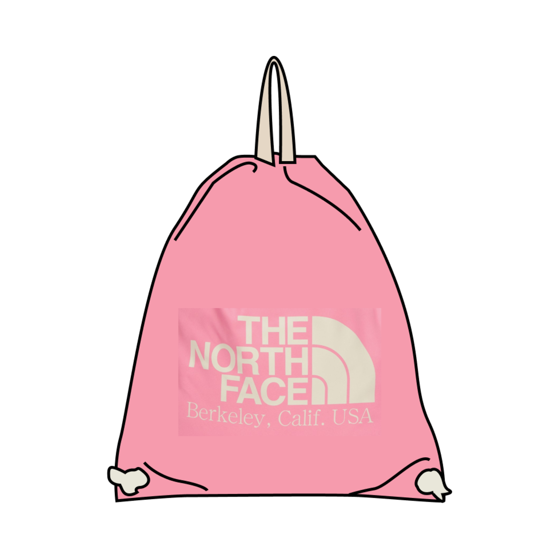 NN2PQ13N The North Face Big Logo String Bag Pink