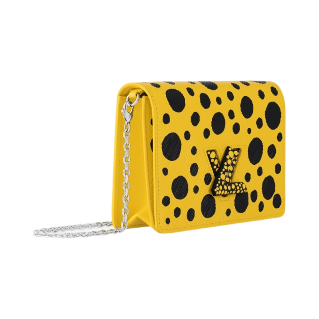 루이비통 x 야요이 쿠사마 트위스트 벨트 체인 지갑 옐로우 블랙(Louis Vuitton x YK Twist Belt Chain Wallet Yellow Black) - 2