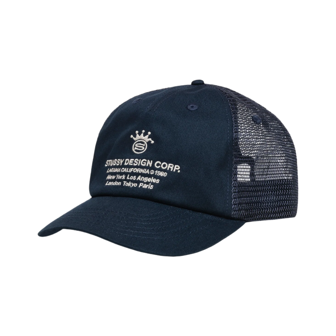 스투시 로우 프로파일 디자인 코프 트러커 스냅백 네이비