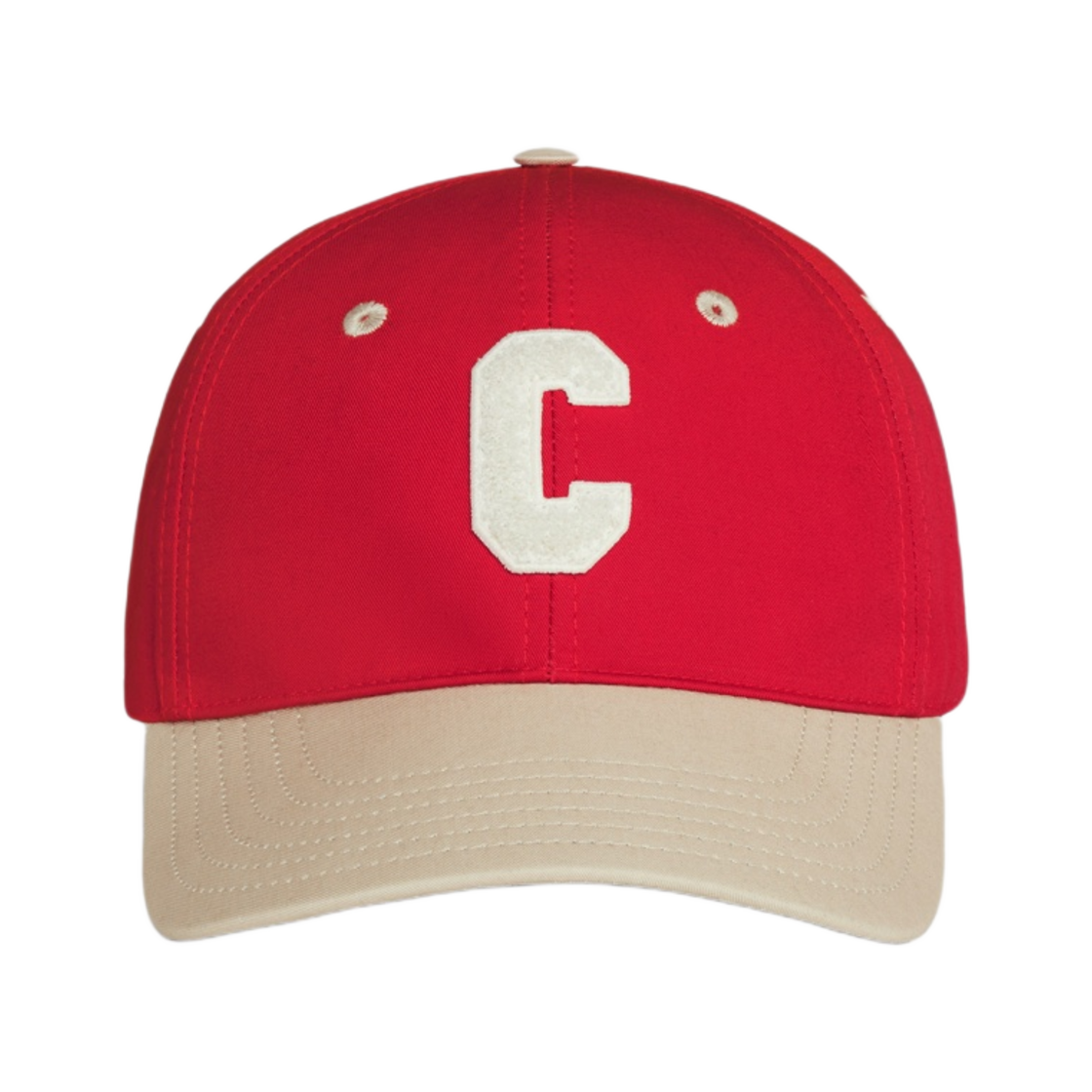 셀린느 이니셜 베이스볼 캡 코튼 레드 베이지(Celine Initial Baseball Cap in Cotton Red Beige) - 1