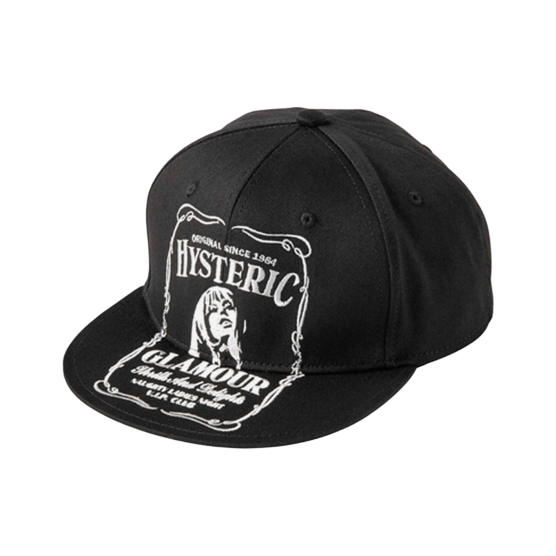 히스테릭 글래머 HYS 위스키 자수 캡 블랙(Hysteric Glamour HYS Whisky Embroidery Cap Black)