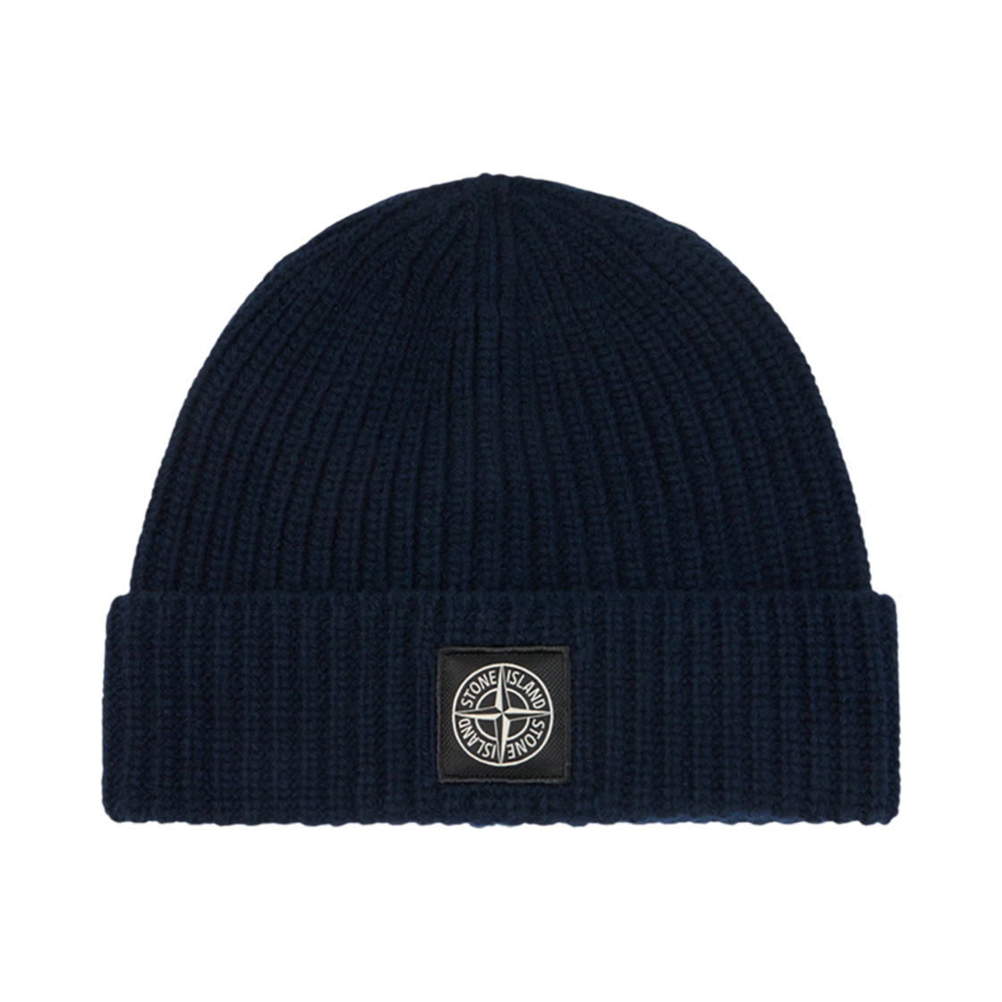 스톤 아일랜드 N10B5 RWS 질롱 울 비니 위드 로고 패치 네이비 블루 - 24FW(Stone Island N10B5 RWS Geelong Wool Beanie with Logo Patch Navy Blue - 24FW)