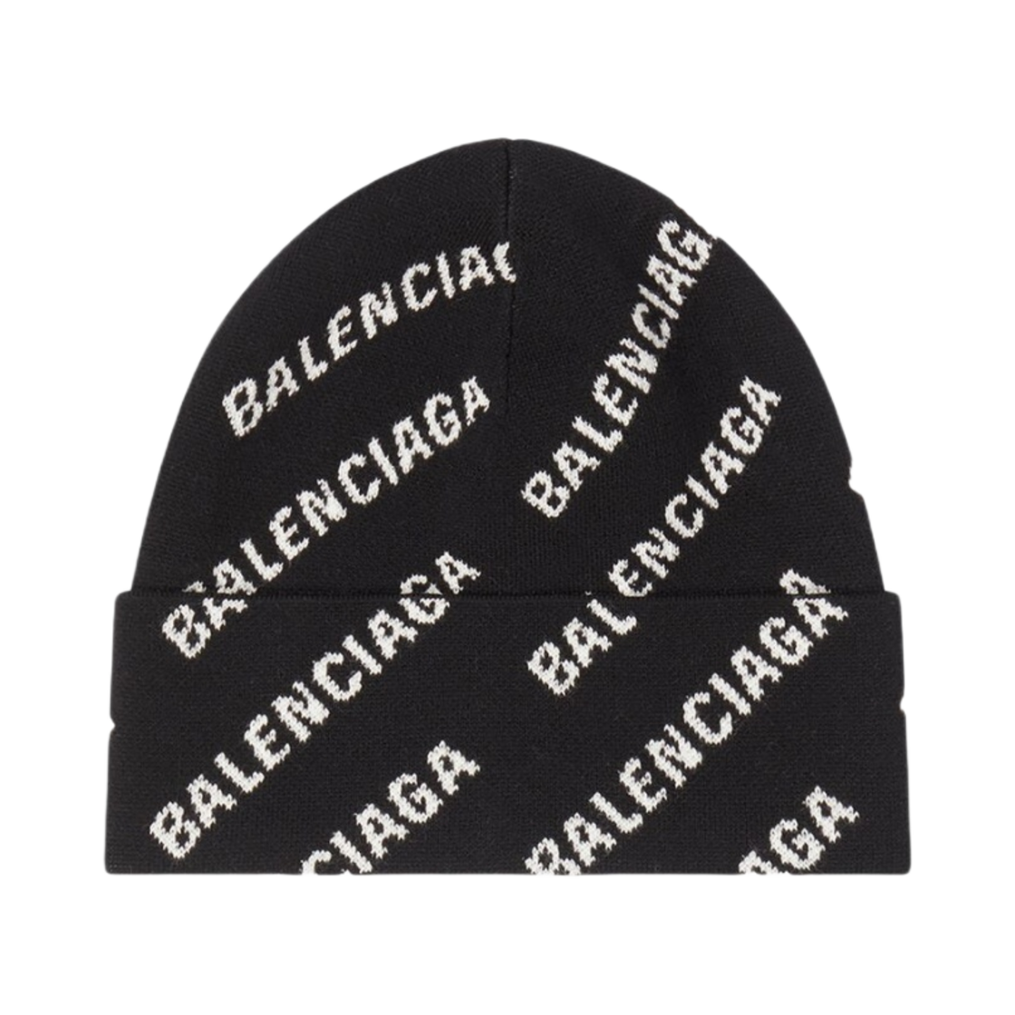 (W) 발렌시아가 미니 올오버 로고 비니 블랙((W) Balenciaga Mini Allover Logo Beanie Black) - 1