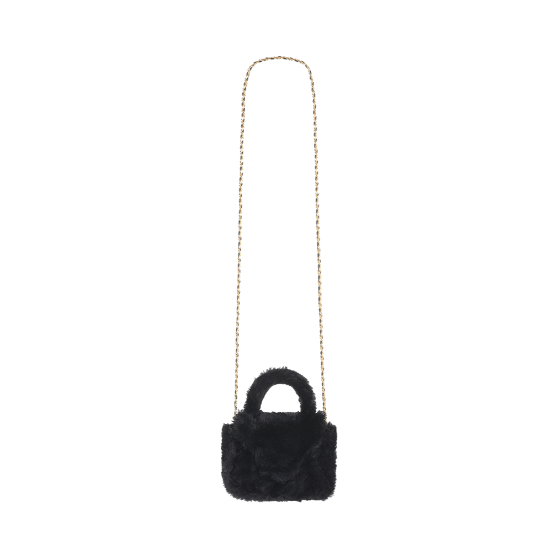 TM2B2BG02BK Third movement Eco Fur Mini Crossbag Black