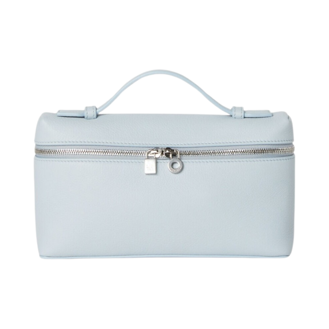 FAN4045-60HN Loro Piana Extra Pocket Pouch L19 in Grained Calfskin Light Blue Belle