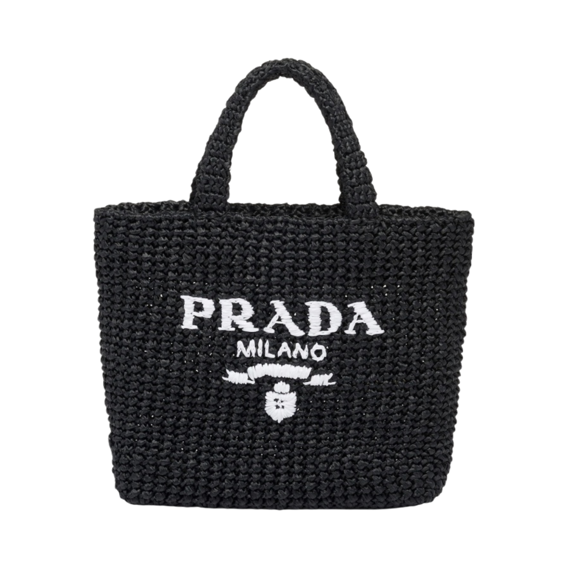 프라다 스몰 크로쉐 토트백 블랙(Prada Small Crochet Tote Bag Black) - 1