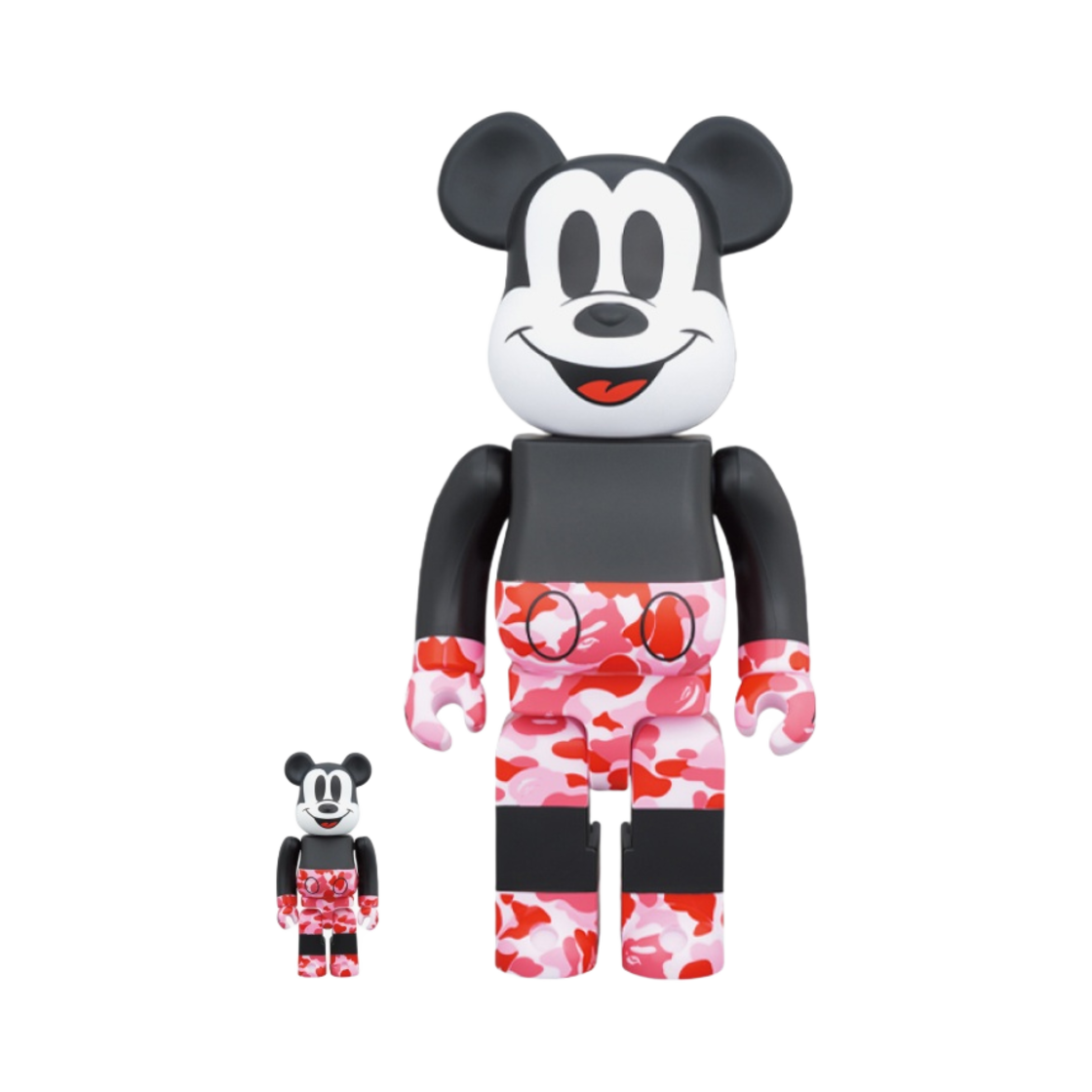 베어브릭 x 베이프 미키 마우스 100% & 400% 세트 핑크(Bearbrick x BAPE Mickey Mouse 100% & 400% Set Pink) - 1