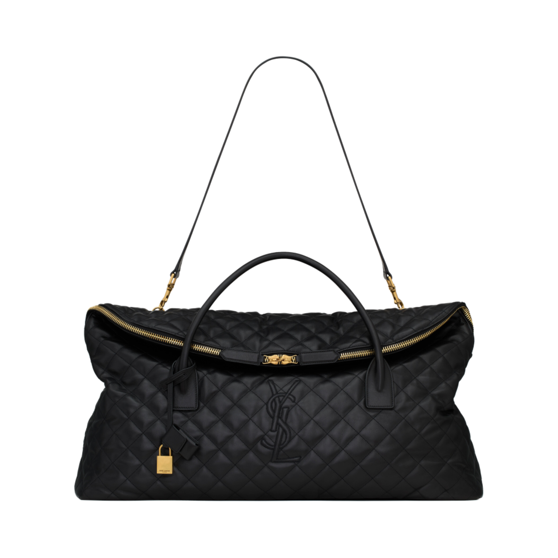 생로랑 퀼티드 레더 ES 자이언트 트래블백 블랙(Saint Laurent ES Giant Travel Bag In Quilted Leather Black) - 4