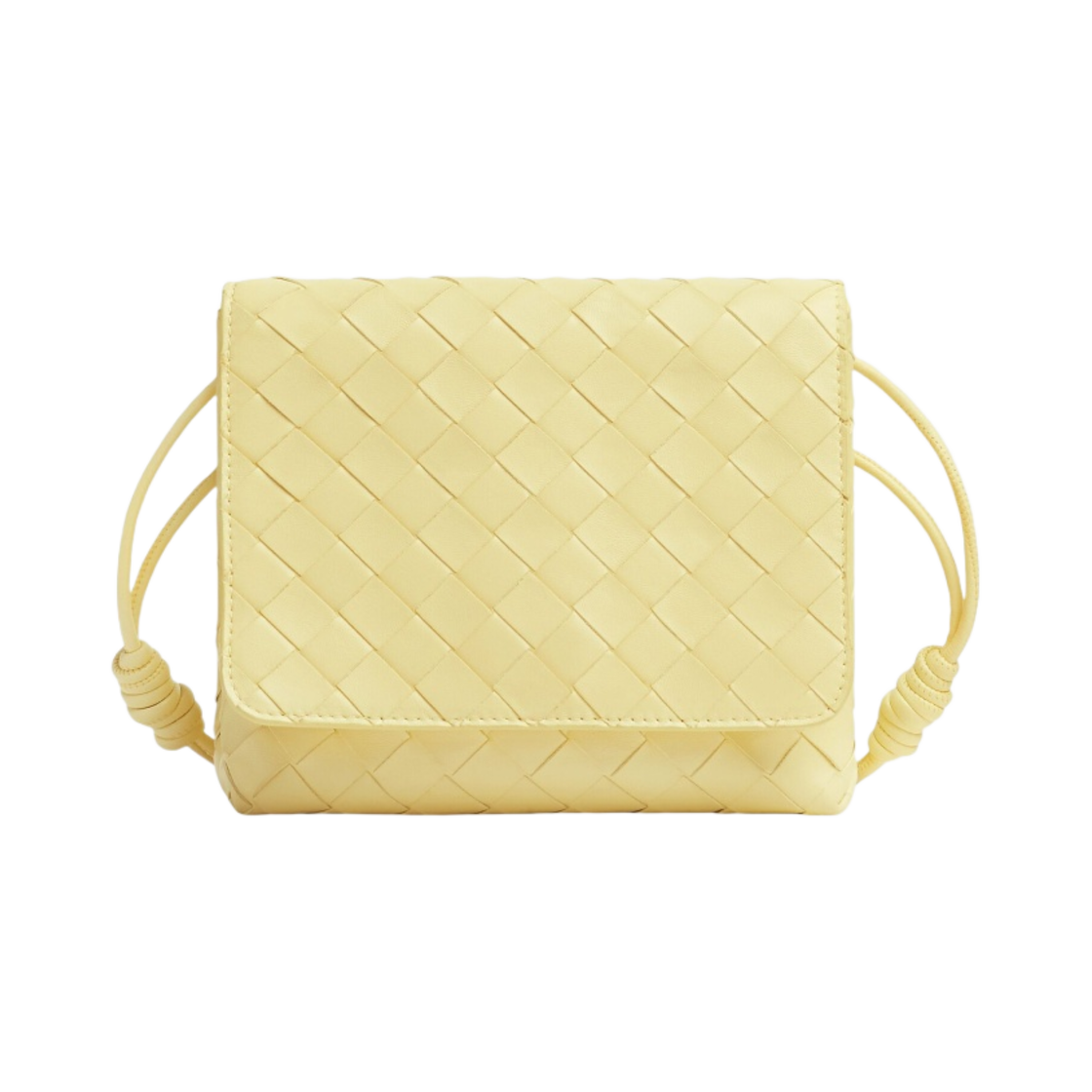 보테가 베네타 미니 인트레치아토 크로스바디백 아이스 크림(Bottega Veneta Mini Intrecciato Crossbody Bag Ice Cream) - 1