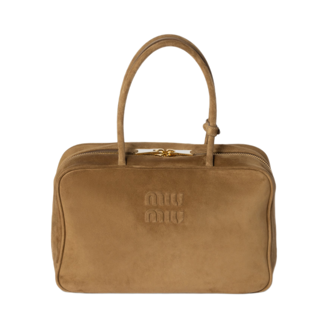 5BB117-2CSS-F0393 Miu Miu Suede Beau Bag Olive Green