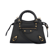 Balenciaga Smooth Calfskin Neo Classic Mini Handbag Black
