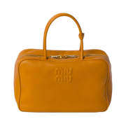 Miu Miu Leather Top-Handle Bag Pomegranate Yellow