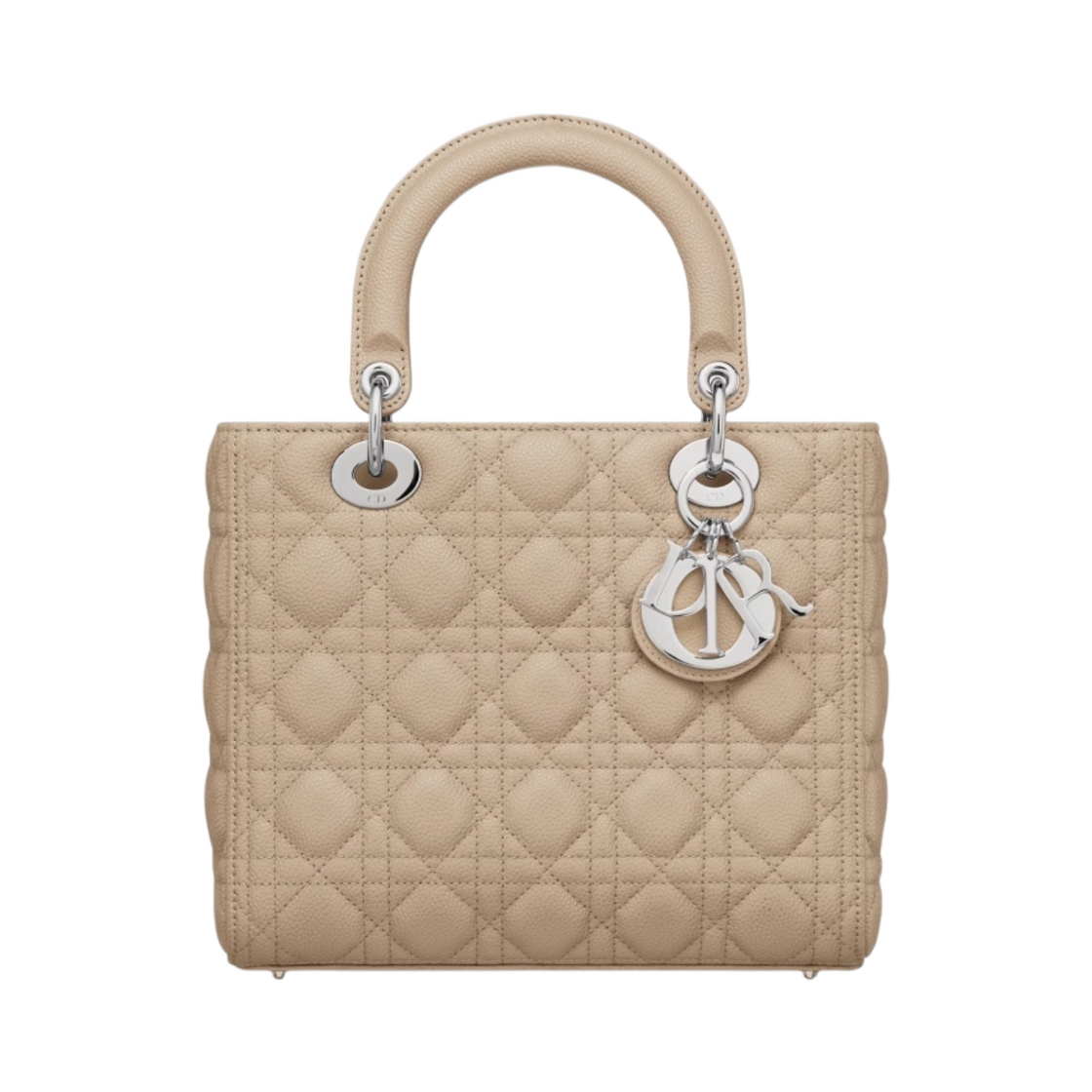 디올 미디움 레이디 백 까나쥬 그레인드 카프스킨 샌드 컬러드(Dior Medium Lady Bag Cannage Grained Calfskin Sand Colored) - 1