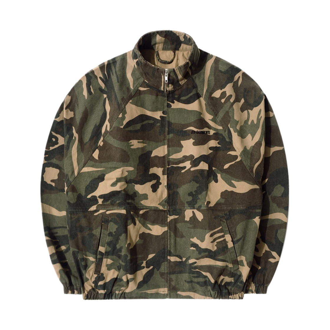 Q4SMJK006KHA QT8 GARMENTS BN Camo Raglan Jacket Khaki