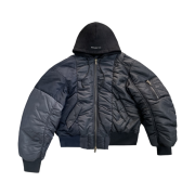 Project G/R Unbalanced Reworked Bomber Jacket Black