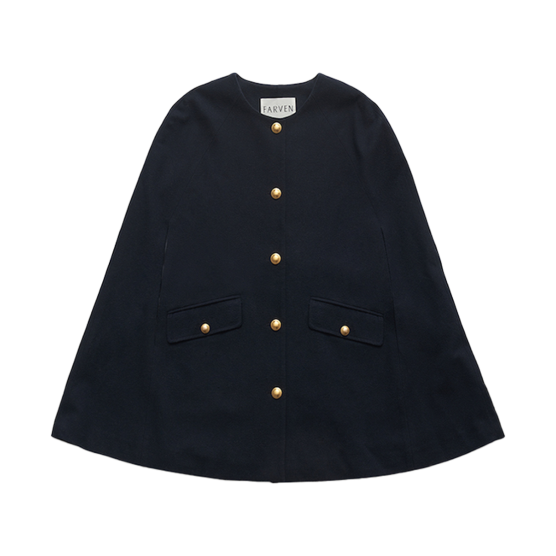 파르벵 코티지 울 케이프 네이비(FARVEN Cottage Wool Cape Navy)
