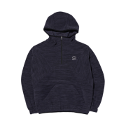 (W) Mischief Color Blocked Fleece Anorak Charcoal Blue