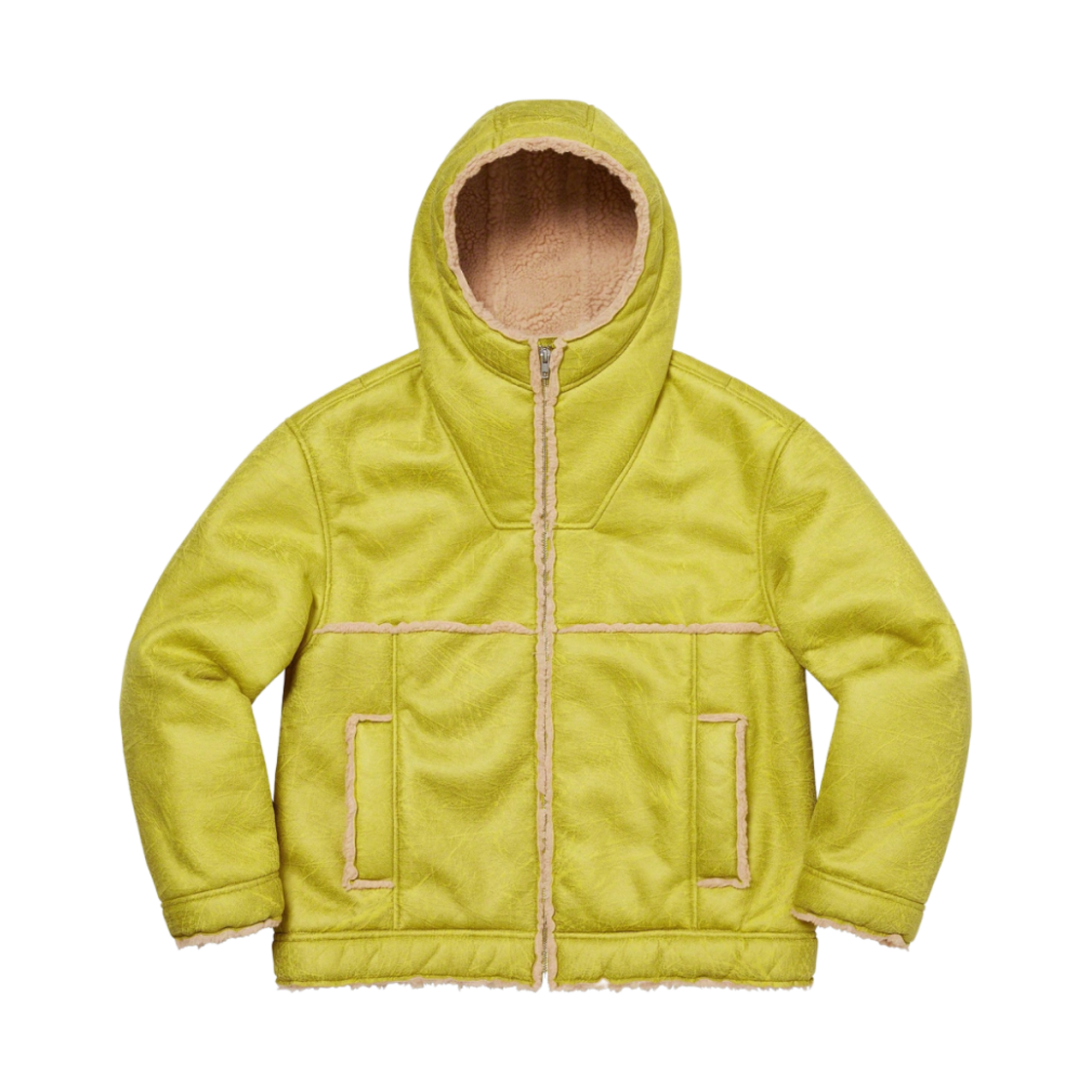슈프림 포우 셔링 후드 자켓 시트러스 - 23SS(Supreme Faux Shearling Hooded Jacket Citrus - 23SS) - 1