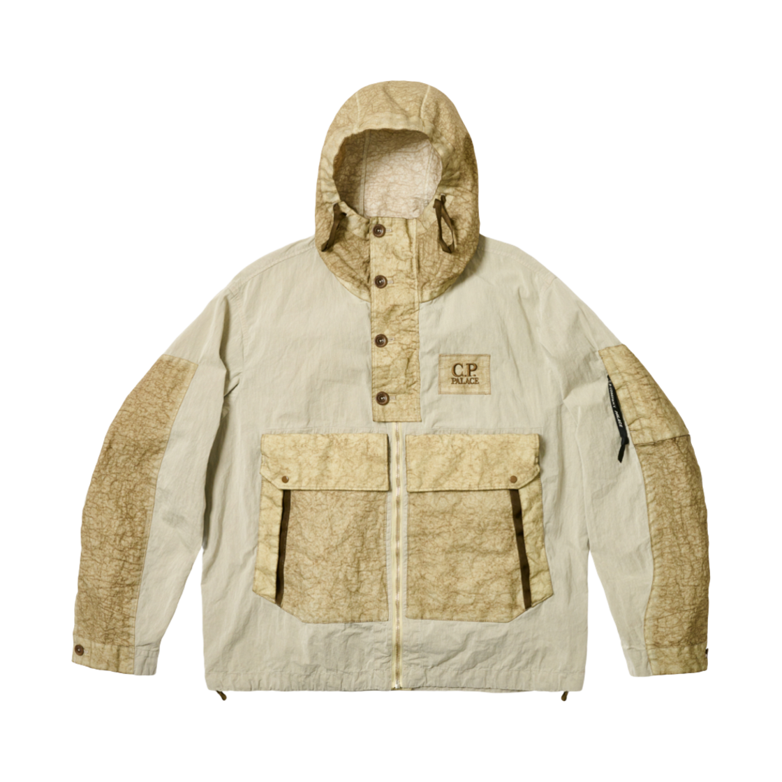- Palace x C.P. Company Zip Through Jacket Stone - 25SS
