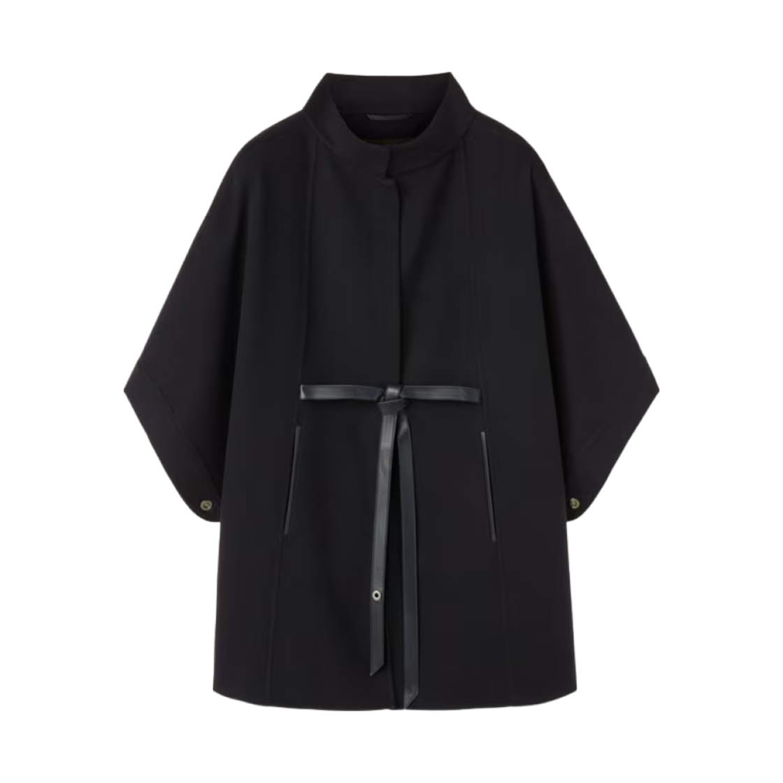 (W) 로로 피아나 솔즈버그 케이프 네이비 블루((W) Loro Piana Salzburg Cape Navy Blue) - 1
