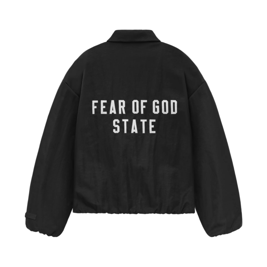 에센셜 텍스쳐드 나일론 트러커 자켓 블랙 - 24FW(Essentials Textured Nylon Trucker Jacket Black - 24FW)