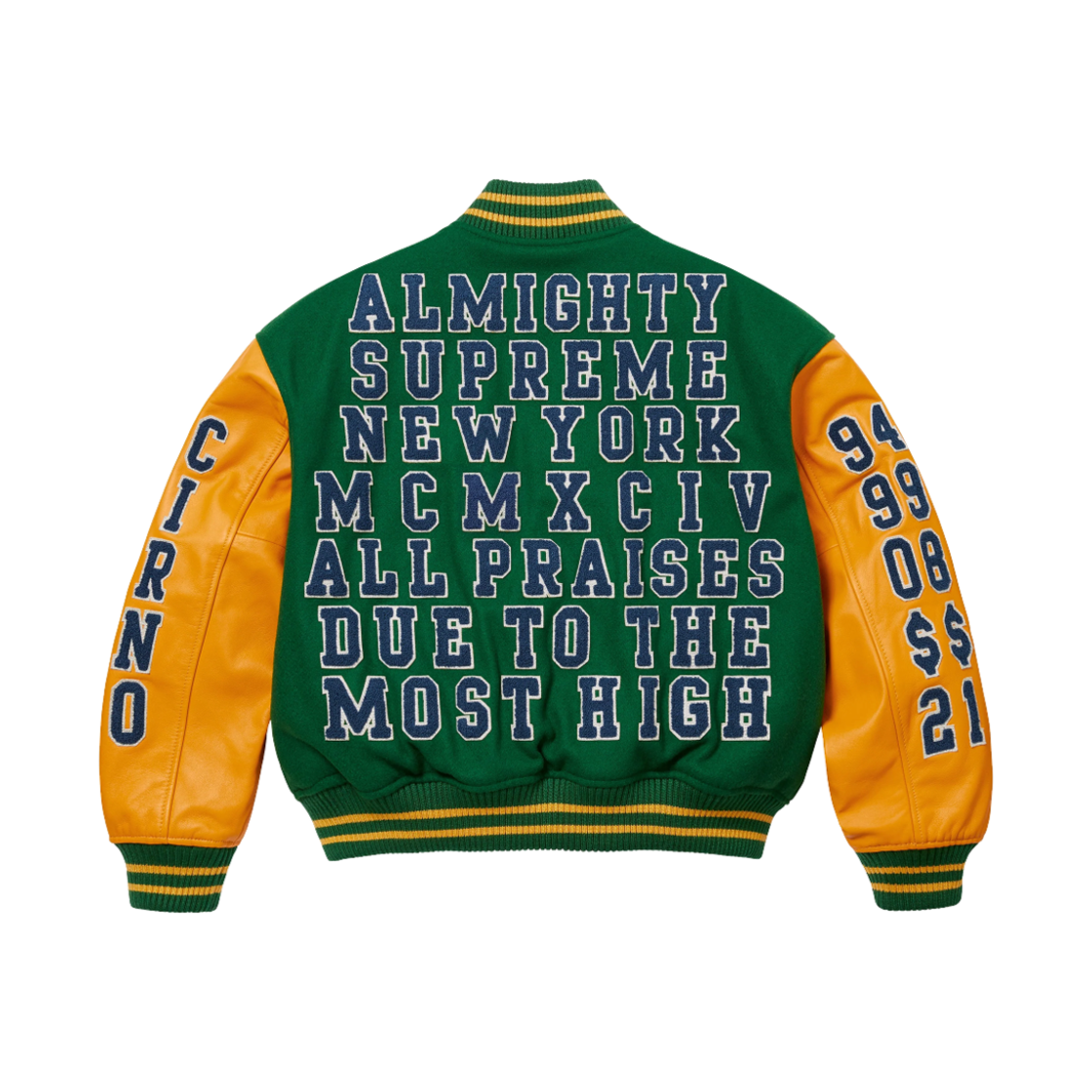슈프림 프레이즈 바시티 자켓 그린 - 25SS(Supreme Praises Varsity Jacket Green - 25SS) - 3