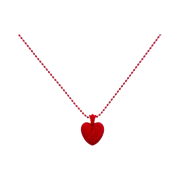 Chrome Hearts Silichrome CH Heart Pendant Red - 2023