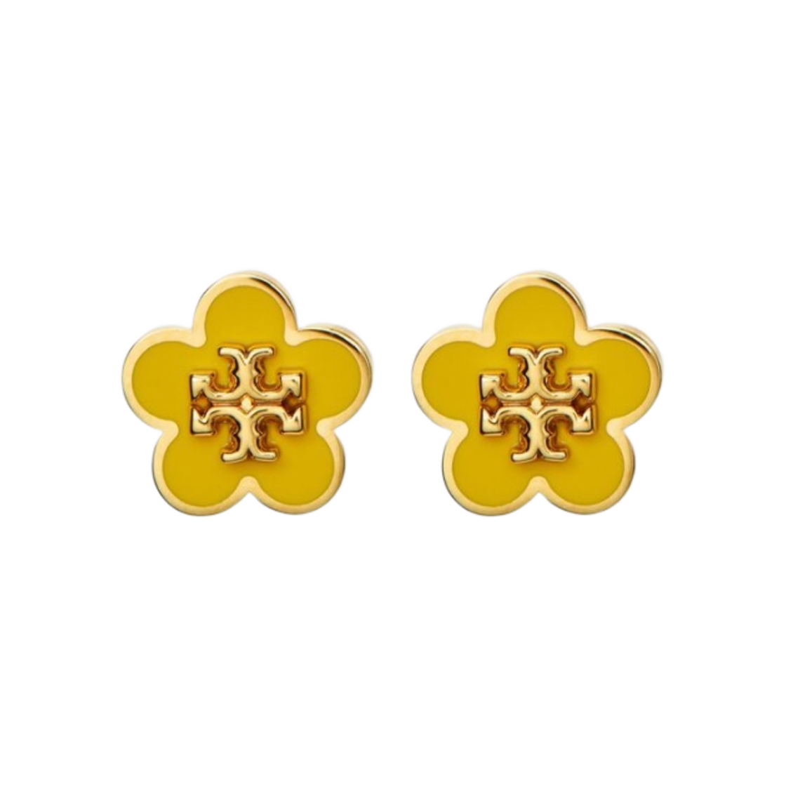 (W) 토리버치 키라 에나멜 플라워 스터드 이어링 토리 골드 프리지아 옐로우((W) Tory Burch Kira Enamel Flower Stud Earring Tory Gold Freesia Yellow) - 1