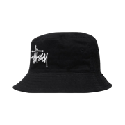Stussy Brushed Big Basic Bucket hat Black
