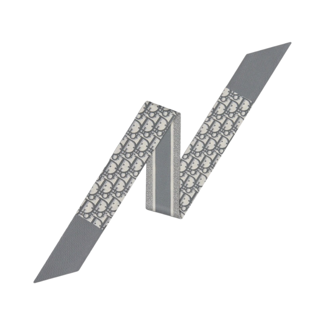 15DOB106I600-C810 (W) Dior Oblique Mitzah Scarf Silk Twill Grey