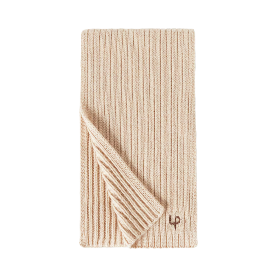 FAN2021-D050 Loro Piana Rib Stitch LP Cashmere Scarf Biscuit Melange