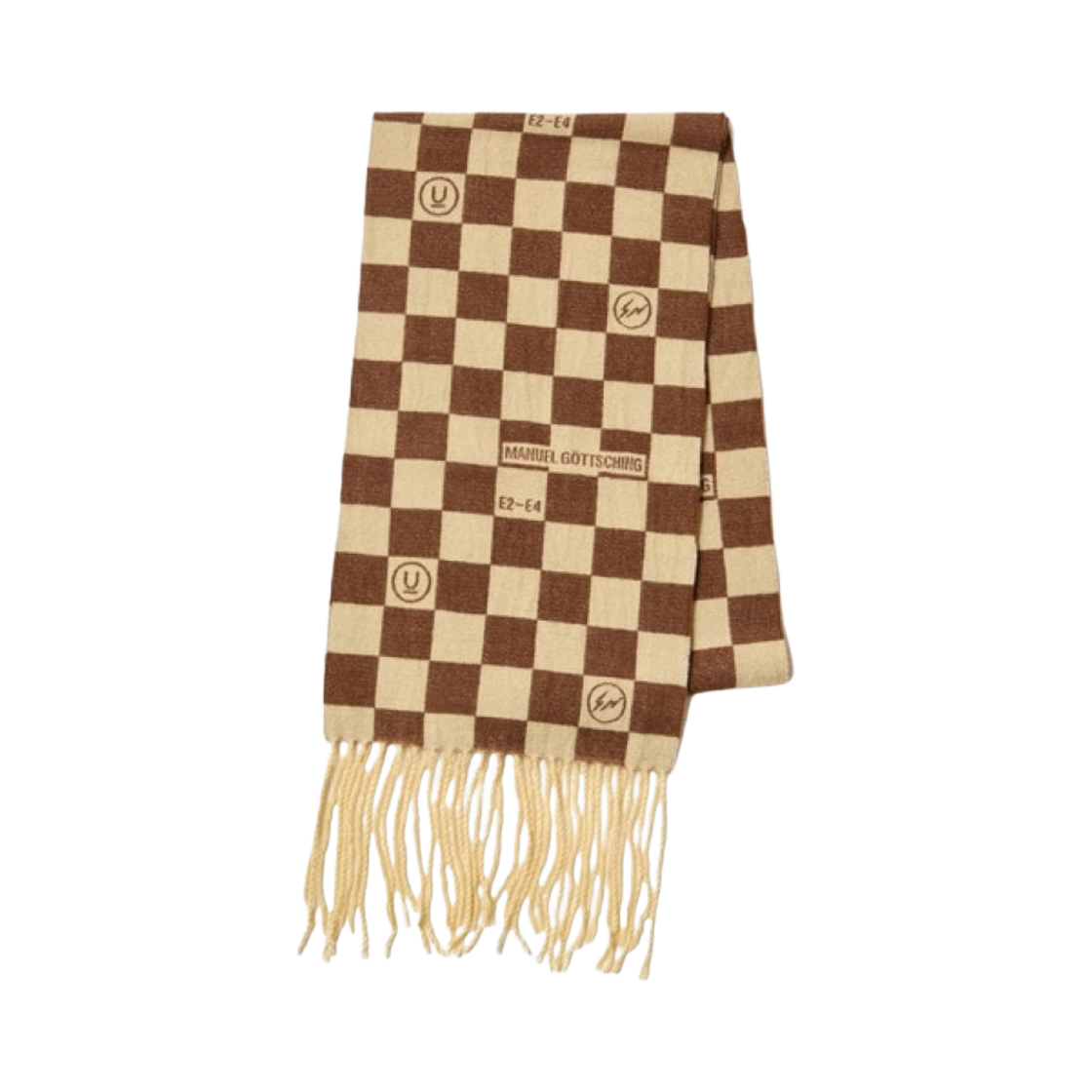 언더커버 x 프라그먼트 UC2C1S02-1 캐시미어 스톨 브라운 체크(Undercover x Fragment UC2C1S02-1 Cashmere Stole Brown Check)