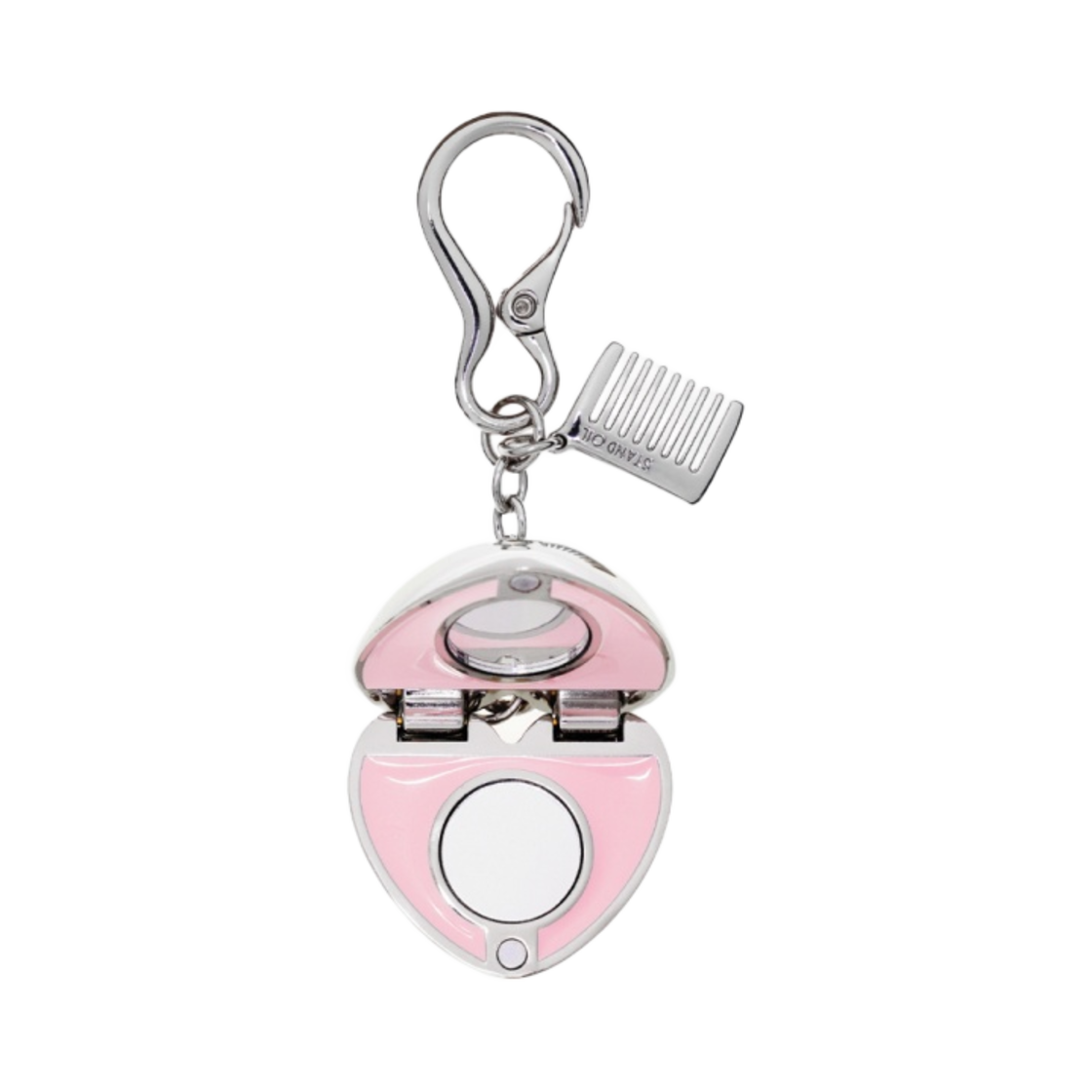 스탠드 오일 미러 하트 키링 실버(Stand Oil Mirror Heart Keyring Silver) - 2